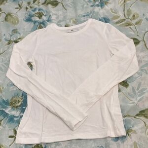 H&M Crisp White Long Sleeve Top